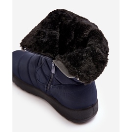 Women's Tall Insulated Snow Boots Navy Blue Luxina 1
