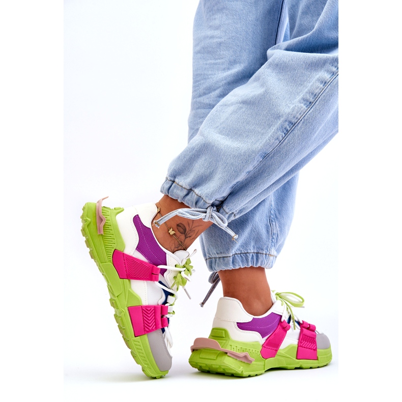 Seastar Women's Fashionable Lace-Up Sports Shoes, Green-Pink multicolored 1 Seastar Women's Fashionable Lace-Up Sports Shoes, Green-Pink multicolored 1