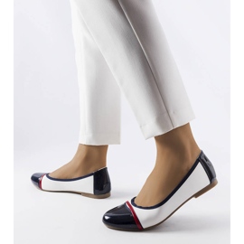 White and navy ballerinas from Salmons 2