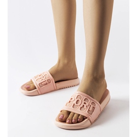 Moiariello pink rubber slides 1