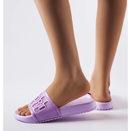 Purple rubber slippers from Moiariello 1