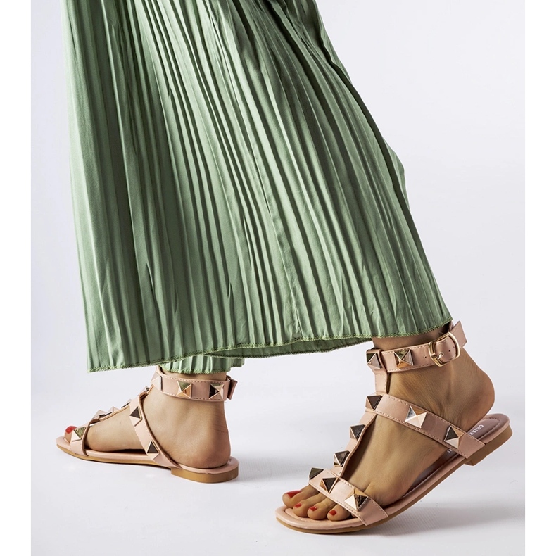 Inna Pink sandals with Ignazio studs 1