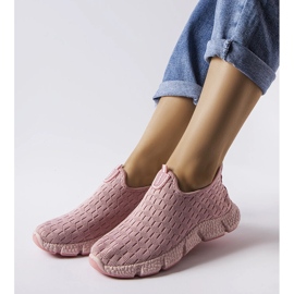 Light pink sports slip-on sneakers from Obenor 1