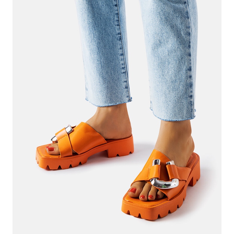 Orange massive Carceri flip-flops 1