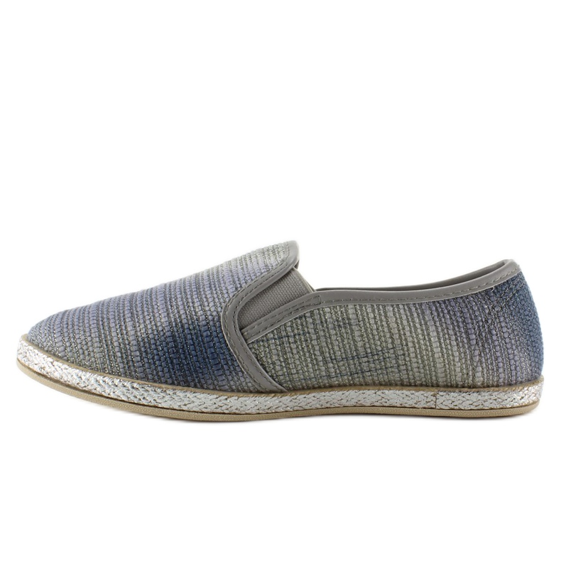 Stylish Gray shaded slip-on sneakers blue grey 1