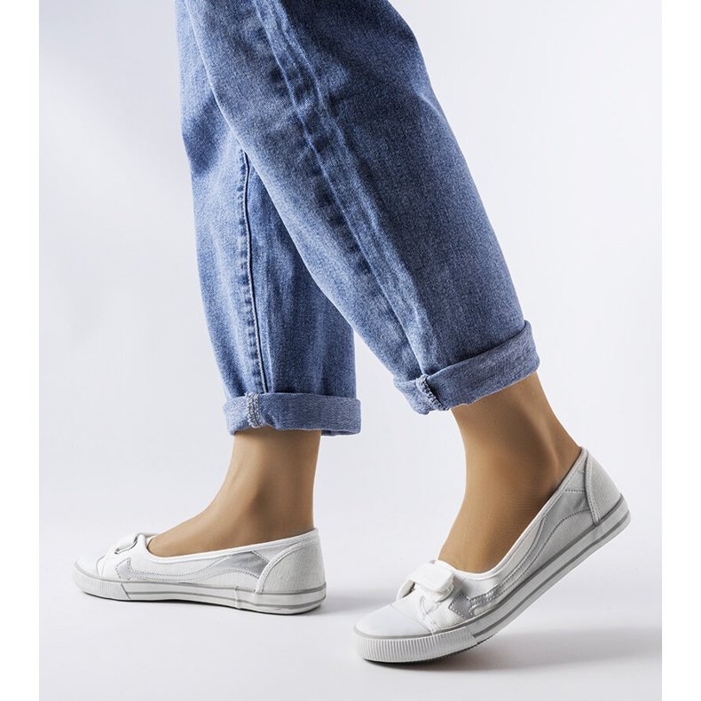 Inna White textile sneakers from Winifred 8826 White 1