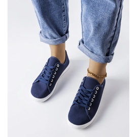 Navy blue fabric sneakers from Razan 1 Navy blue fabric sneakers from Razan 1