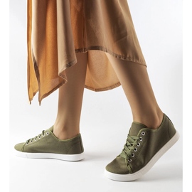 Green textile sneakers from Razan 1 Green textile sneakers from Razan 1