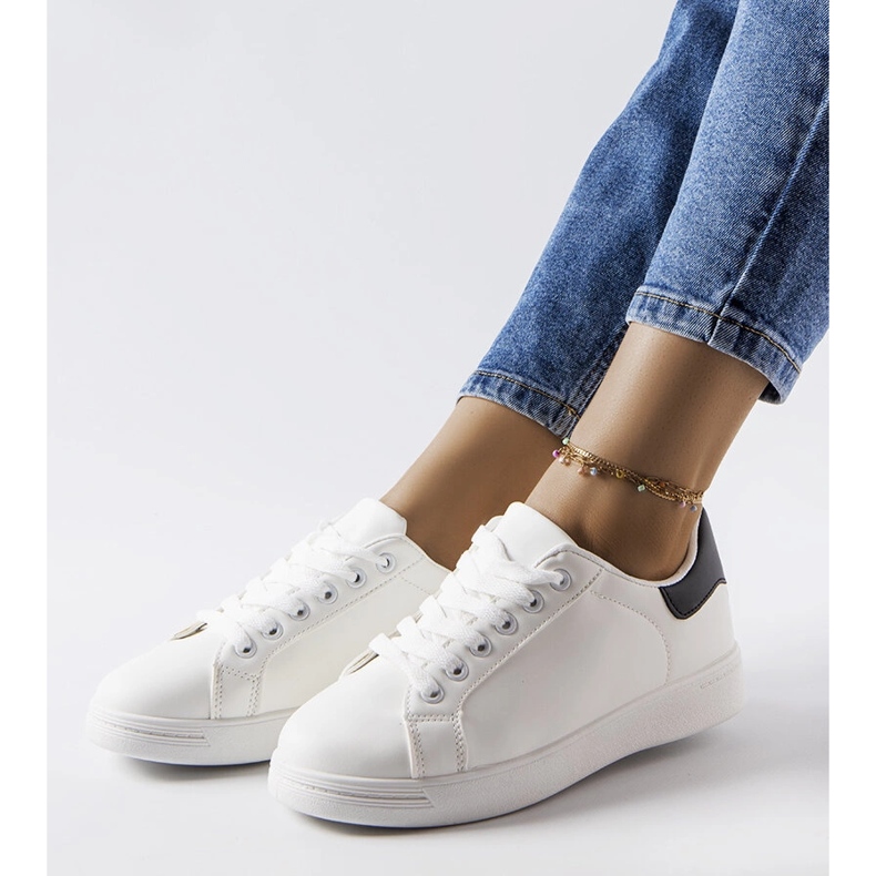 White sneakers with a black insert from Ingle 1