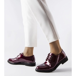 Inna Burgundy patent leather shoes from Florentina red 1