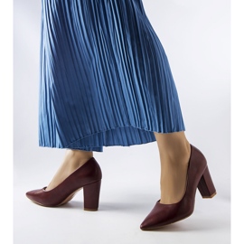 Inna Maroon heel pumps from Maurelle red 1