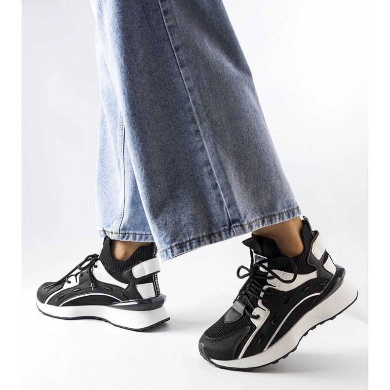 Inna Black and white stylish sneakers from Begins 1 Inna Black and white stylish sneakers from Begins 1