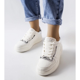 Nelma white eco leather sneakers 1