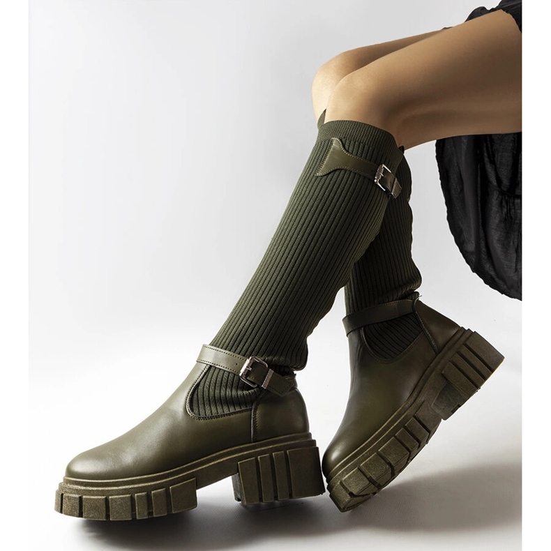 Green boots with a flexible upper from Courcelle 1