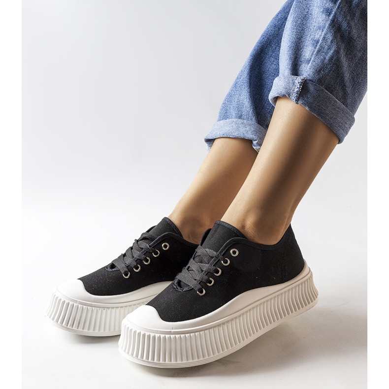 Inna Black sneakers and chunky soles from Wallace 1