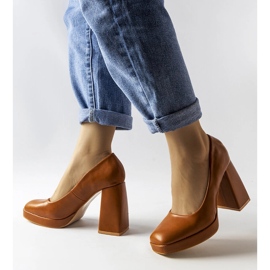 Brown high heel pumps from Mailly 1