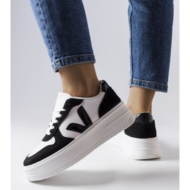 Black and white platform sneakers from Plouffe 1