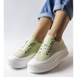 Green sneakers with thick soles from Wallace 2