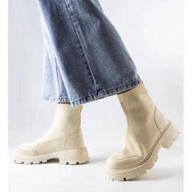 Beige sock boots from Lonte 1 Beige sock boots from Lonte 1