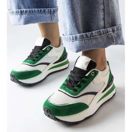 White and green platform sneakers from Doirons 1