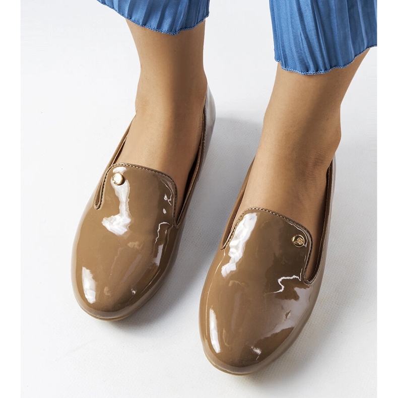 Brown patent shoes Lang 1