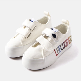 Lee Cooper Kids White Velcro Sneakers 1