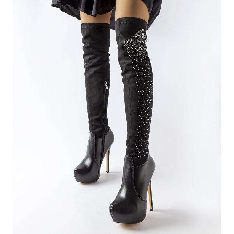 Inna Black high heel boots from Zaccaria 1