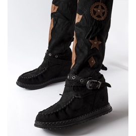 Inna Black boho style boots from Putignano 2
