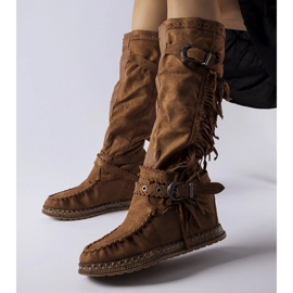 Inna Brown boots with an indoor wedge from Filiberta 1