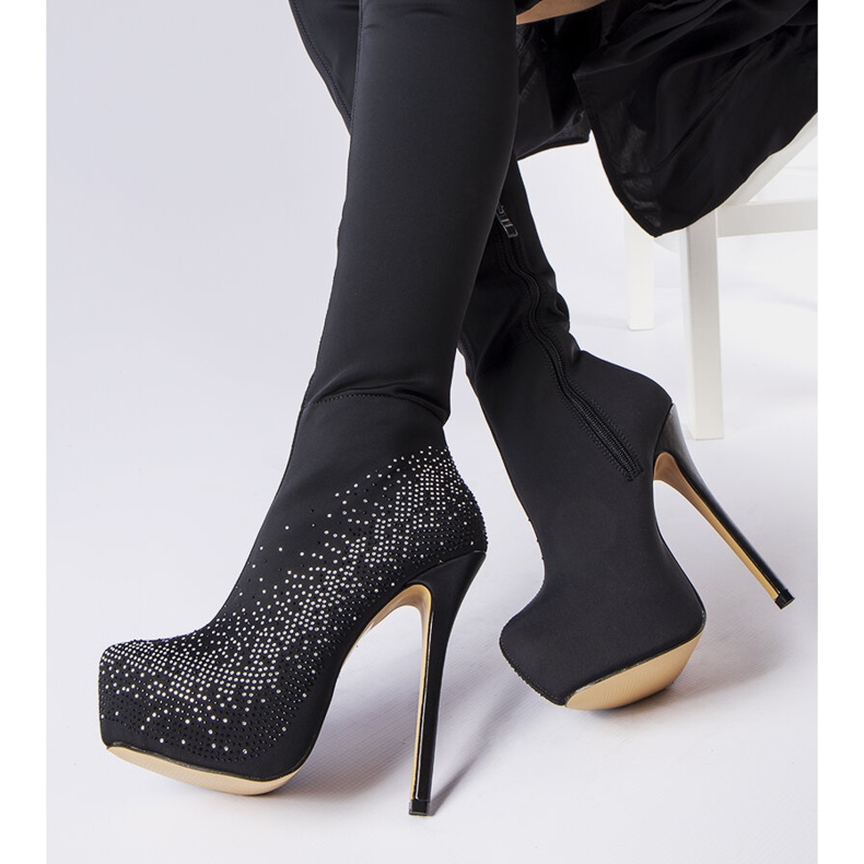 Inna Black high heel boots from Scalzi 1