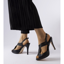 Tougas black high heel sandals 1