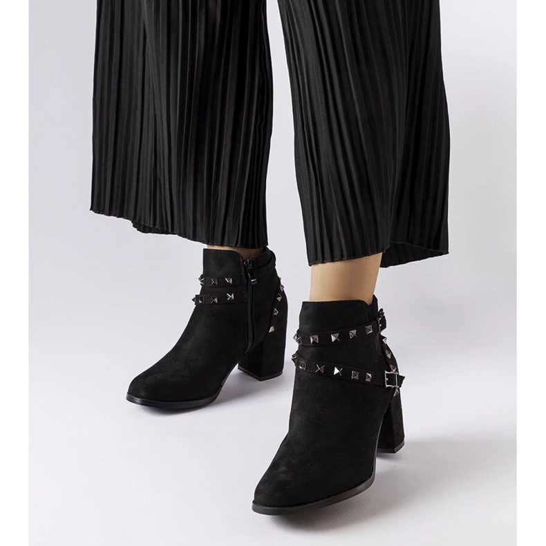 Black studded ankle boots from Irma 1