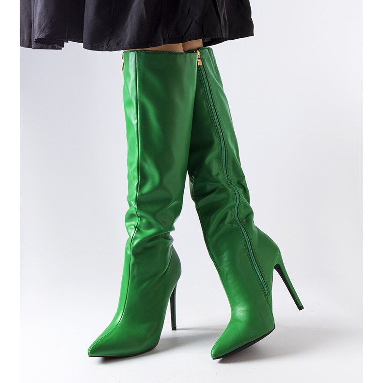 Green high heel boots from Masanti 1