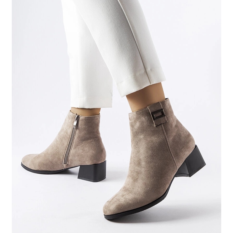 Beige ankle boots from Fletcher MR2130-4 1
