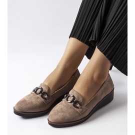 Brown suede wedge loafers from Erin 1 Brown suede wedge loafers from Erin 1