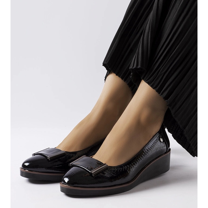 Black ballerinas with a leather insole from Kajla 1