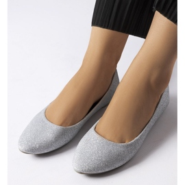 Inna Silver glitter ballerinas from Serinto 1