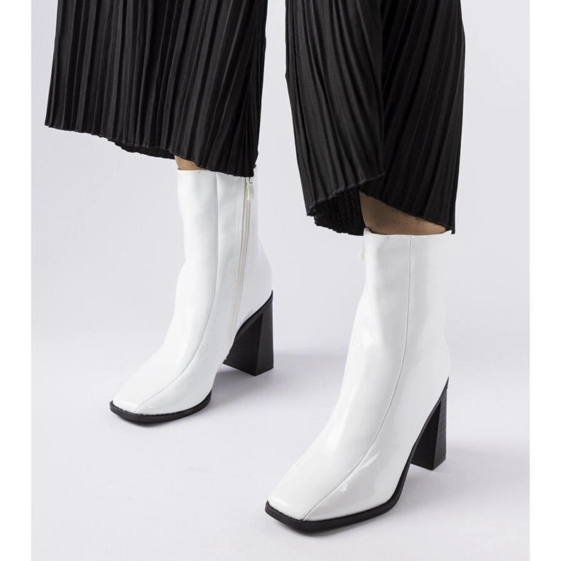 White patent ankle boots from Jelica 1
