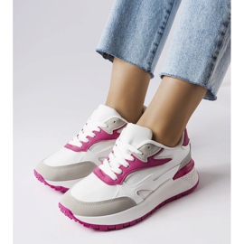Inna White and pink sneakers from Batilda 1