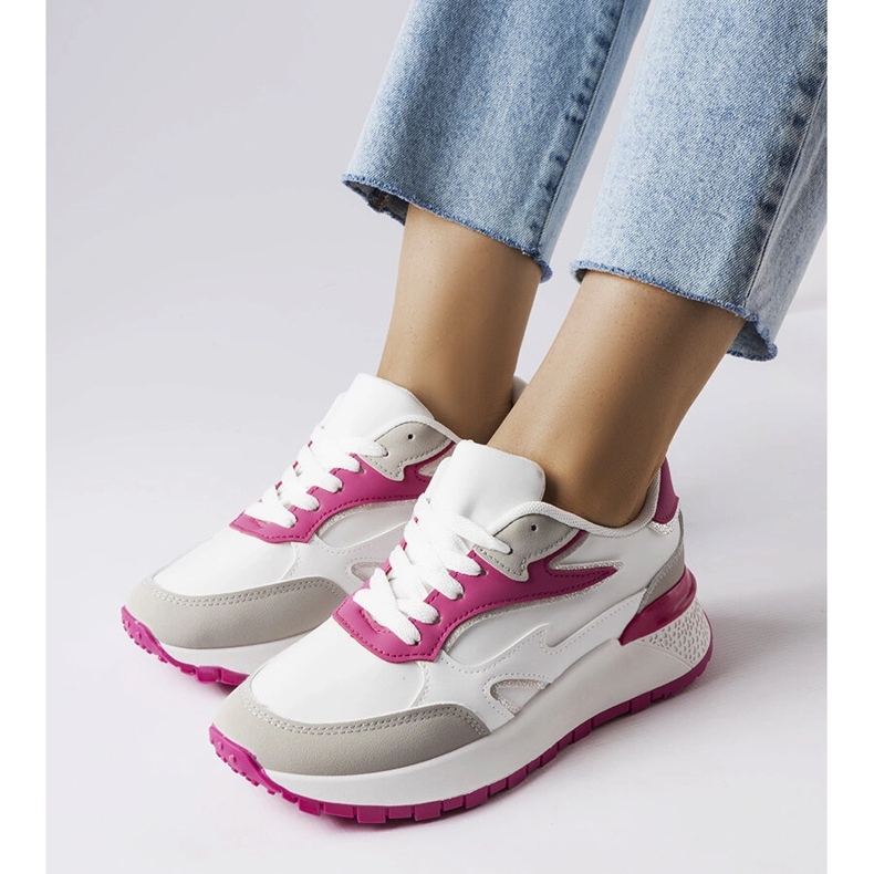 Inna White and pink sneakers from Batilda 1