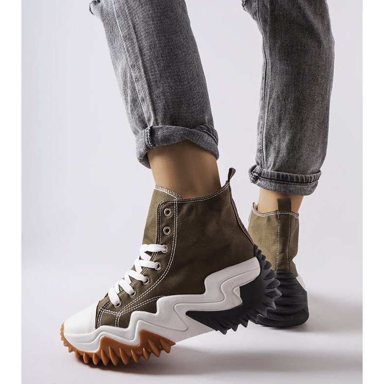 Green sneakers with thick soles from Toro 1