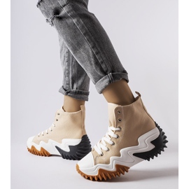 Beige chunky sole sneakers from Toro 1