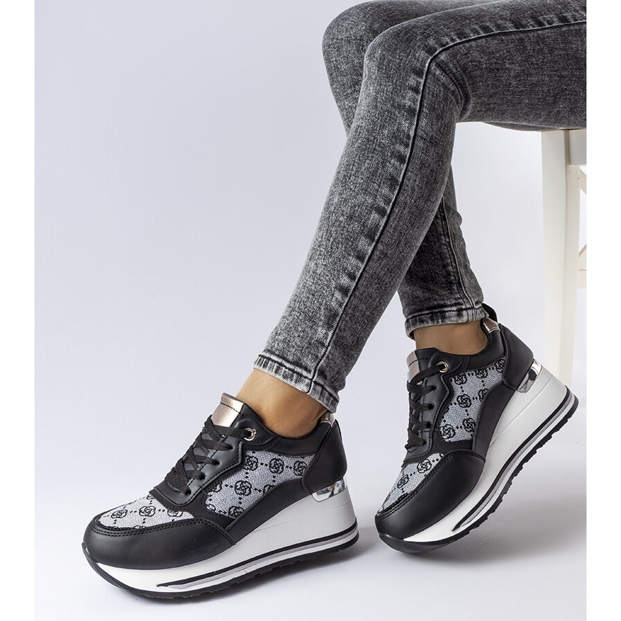 Guess black hot sale wedge sneakers