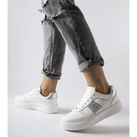 White and silver sports sneakers from Parma 1