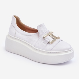 Lewski Shoes Women's Leather Shoes on the Platform, White Lewski 3398/2 1 Lewski Shoes Women's Leather Shoes on the Platform, White Lewski 3398/2 1