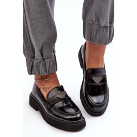 Women's Flat-Heel Moccasins Shoes Black Venla 2