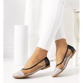 Violet transparent Pastella ballerinas colorless black 1