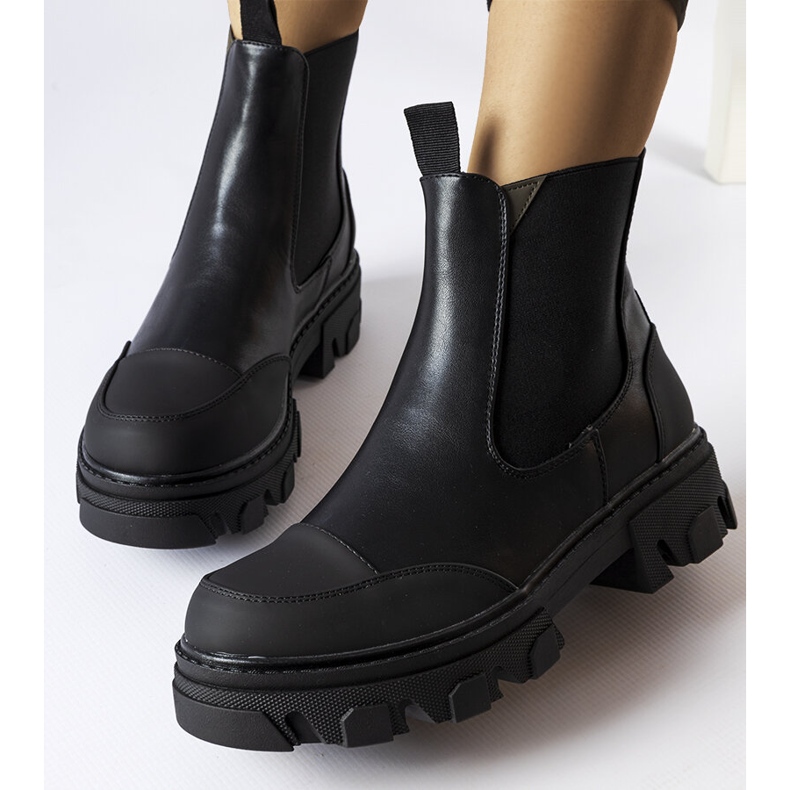 Sibyla black slip-on boots 1