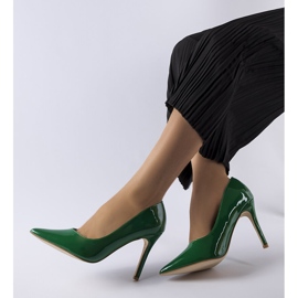 Green lacquered Duerr high heels 2