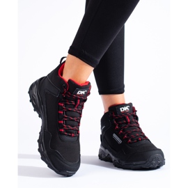 High women's trekking shoes DK black and red 2